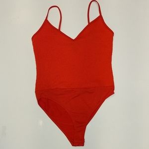 Forever 21 Tomato Red Tank Bodysuit. Size M